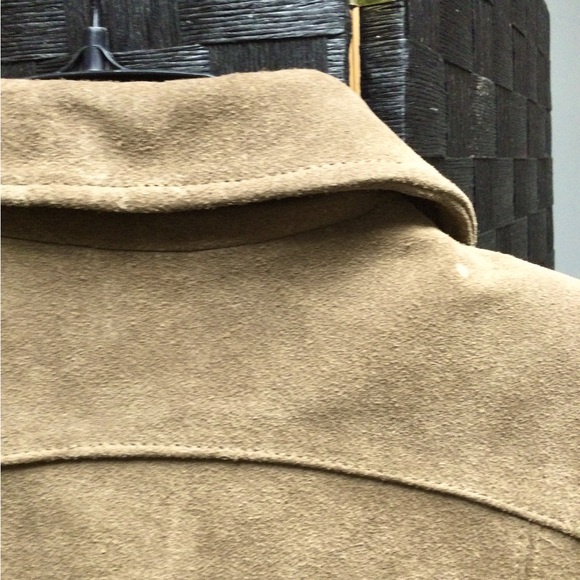 Tan suede leather Moto jacket. - Picture 5 of 6